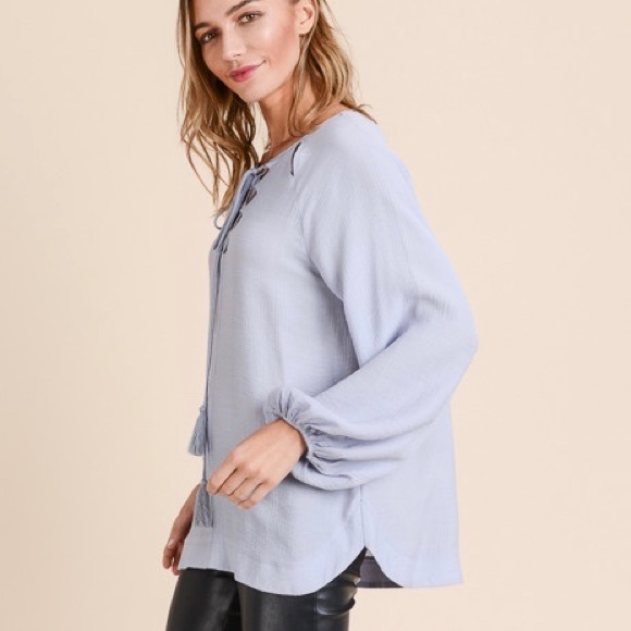 Ash Blue Blouse - Picture 3 of 5
